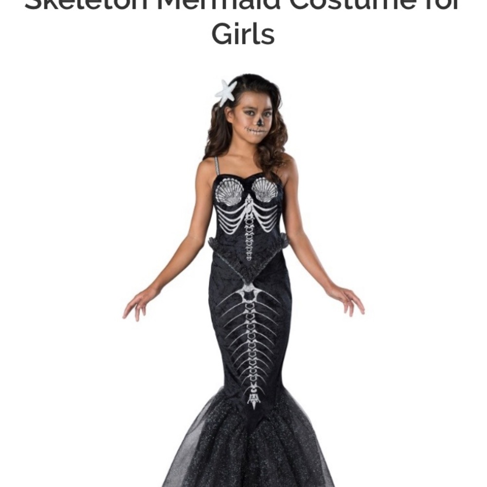 Skeleton Mermaid Costume for Girls